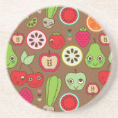 Fruit Kitchen Pattern Zandsteen Onderzetter (Voorkant)