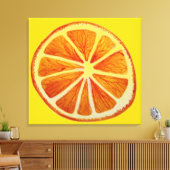 Fruit kunst sinaasappel citrus waterverf kunst pop canvas afdruk (Insitu (Woonkamer))