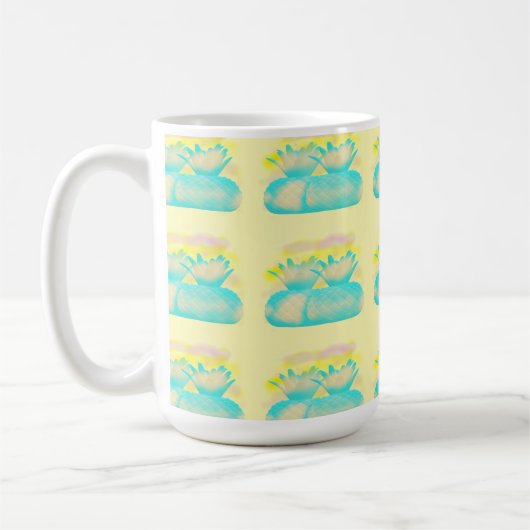 Fruit loop art mistige magische ananas koffiemok (Links)