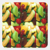 Fruit Lover_ Vierkante Sticker (Voorkant)