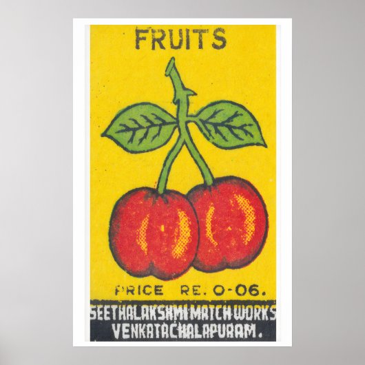 Fruit - Luciferdoosje Print - Esthetische Muurdeco (Voorkant)