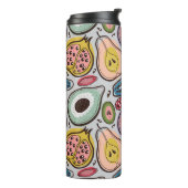 Fruit Medley: Levendig naadloos patroon Thermosbeker (Gedraaid links)
