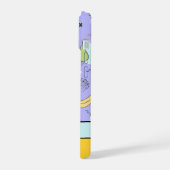 Fruit Memphis Pattern Paarse iPhone 15 Case (Linkerkant)