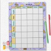 Fruit Memphis Purple Homework Assignment Notitieblok