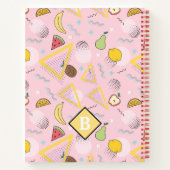 Fruit Memphis Roze Patroon School Notebook Notitieboek (Achterkant)