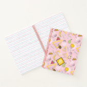 Fruit Memphis Roze Patroon School Notebook Notitieboek (Binnen)