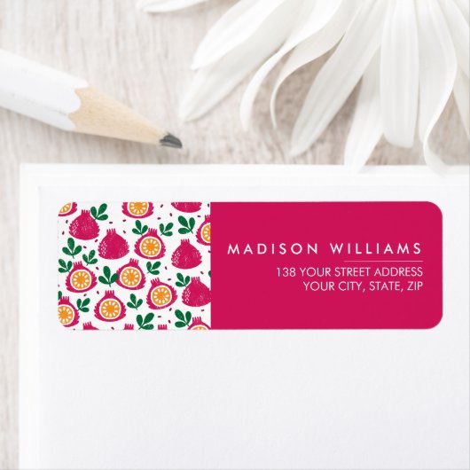 Fruit Modern Flowers Label (Insitu)