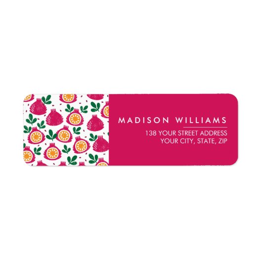 Fruit Modern Flowers Label (Voorkant)
