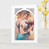 Fruit, Mucha Kaart (Gele Bloem)