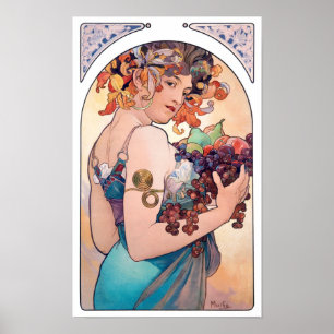 Fruit, Mucha Poster