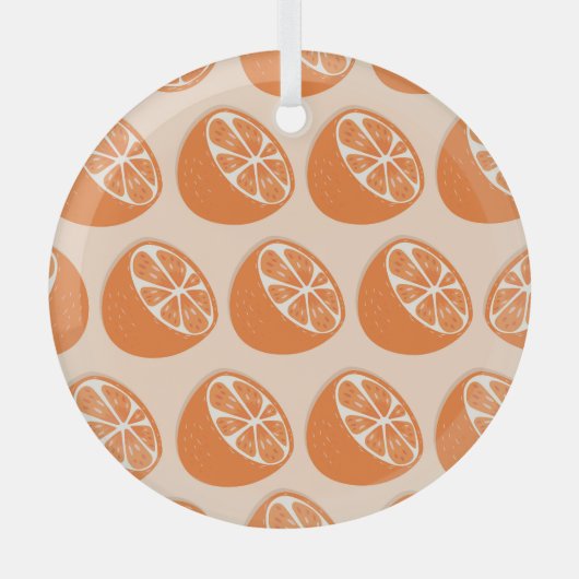 Fruit naadloos patroon. glas ornament (Voorkant)
