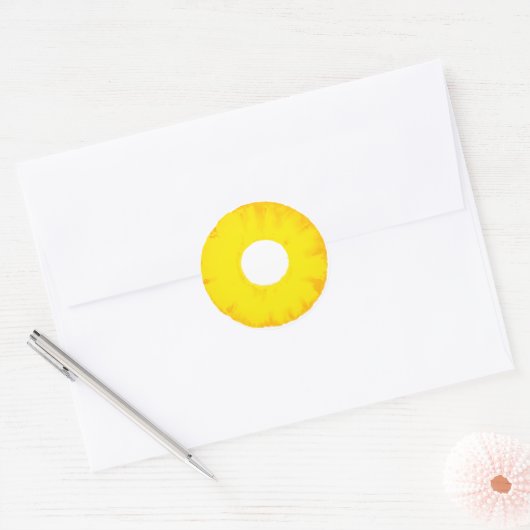 Fruit Note Ronde Sticker - Ananas (Envelop)