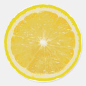 Fruit Note Ronde Sticker - Citroen (Voorkant)