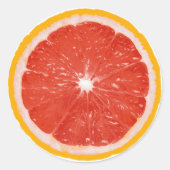 Fruit Note Ronde Sticker - Grapefruit (Voorkant)