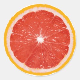 Fruit Note Ronde Sticker - Grapefruit