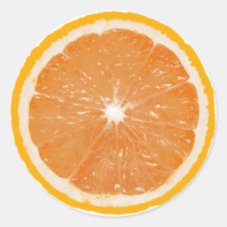 Fruit Note Ronde Sticker - Sinaasappel