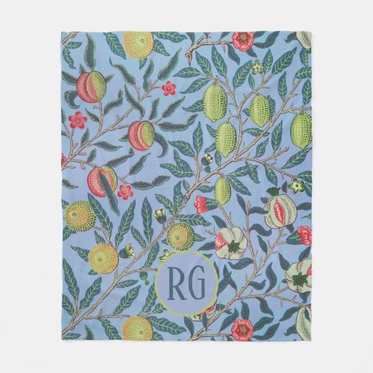 Fruit of Pomegranate William Morris, gepersonalise Fleece Deken (Voorkant)