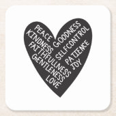 Fruit of spirit kartonnen onderzetters (Voorkant)