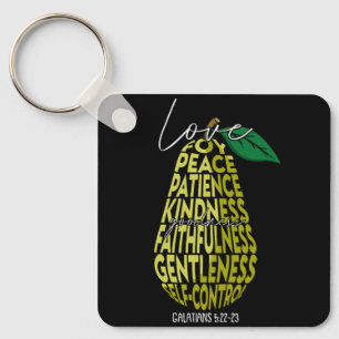 Fruit of Spirit Love Joy Peace Patience Kindness G Sleutelhanger