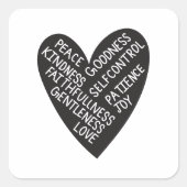 Fruit of spirit vierkante sticker (Voorkant)