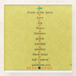 Fruit of the Spirit Coaster Glazen Onderzetter