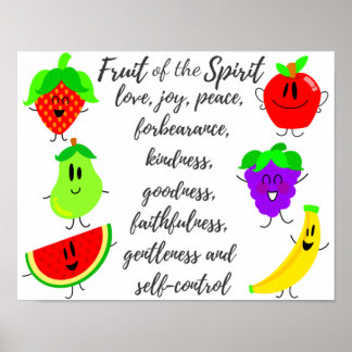 Fruit of the Spirit Kinder muurkunst Christelijke  Poster