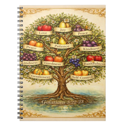 Fruit of the Spirit Tree Wall Art – Notitieboek (Voorkant)
