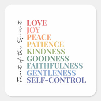 Fruit of the Spirit Vierkante Sticker