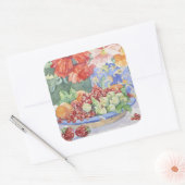 Fruit on a plate 2014 vierkante sticker (Envelop)