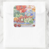 Fruit on a plate 2014 vierkante sticker (Tas)