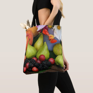 Fruit Oogst Vijgen Blackberry Bloemen Tote Bag