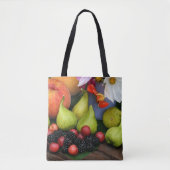 Fruit Oogst Vijgen Blackberry Bloemen Tote Tote Bag (Voorkant)