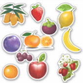 Fruit op maat gesneden vinyl sticker (Voorkant)