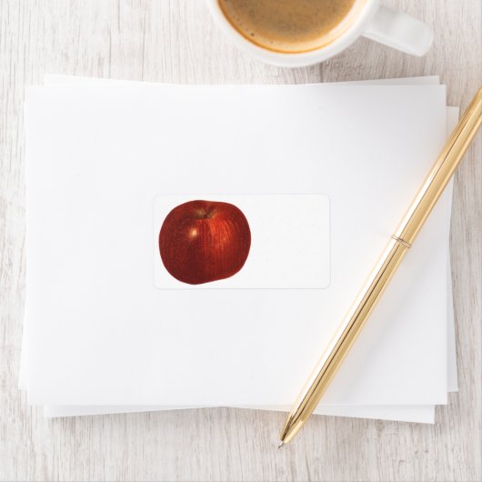 fruit, organische rode heerlijke appel etiket (Insitu)