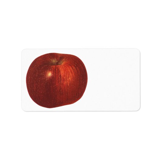  fruit, organische rode heerlijke appel etiket (Voorkant)