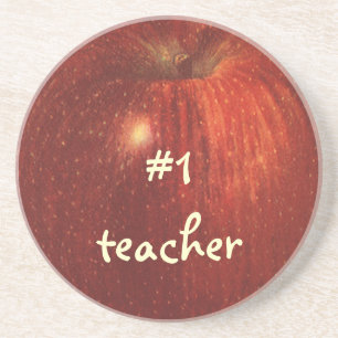 fruit, organische rode heerlijke appel zandsteen onderzetter