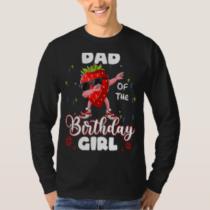 Fruit papa van de verjaardag meisje aardbei dabbin t-shirt