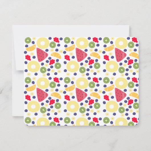 Fruit party - Uitnodiging (Achterkant)