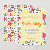 Fruit party - Uitnodiging (Voorkant / Achterkant)