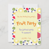 Fruit party - Uitnodiging (Voorkant)
