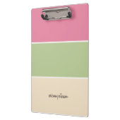 Fruit Pastel Stripes & Script Naam Klembord (Links)