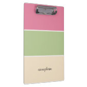 Fruit Pastel Stripes & Script Naam Klembord (Rechts)