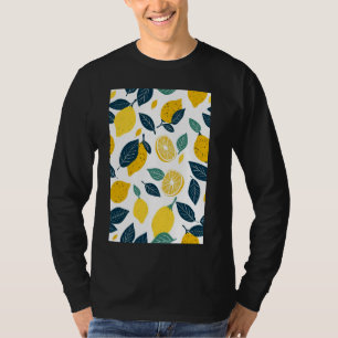 Fruit Pattern Art Lemon  Waterverf 2 T-shirt