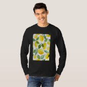 Fruit Pattern Art Lemon  Waterverf 4 T-shirt (Voorkant volledig)