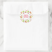 Fruit Pattern Bedankt voor uw bestelling Ronde Sticker (Tas)