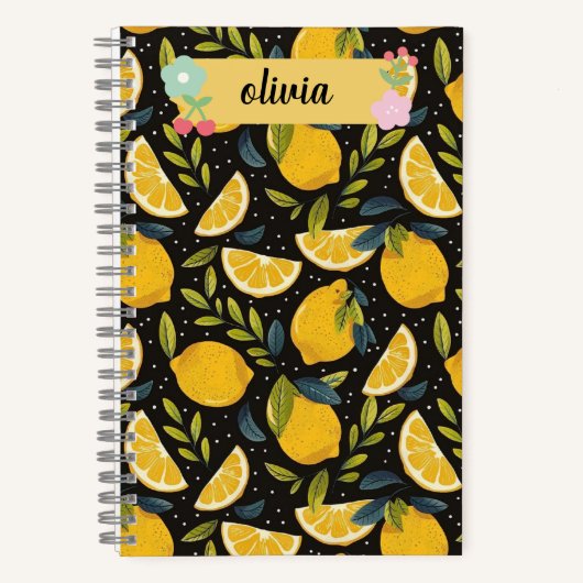Fruit Pattern Notitieboek, gepersonaliseerd, creat Notitieboek (Voorkant)