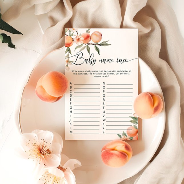 Fruit perzik baby naam race baby shower spel (Creator heeft geüpload)