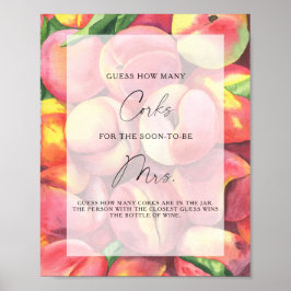 Fruit Perziken - Raad hoeveel kurken Poster