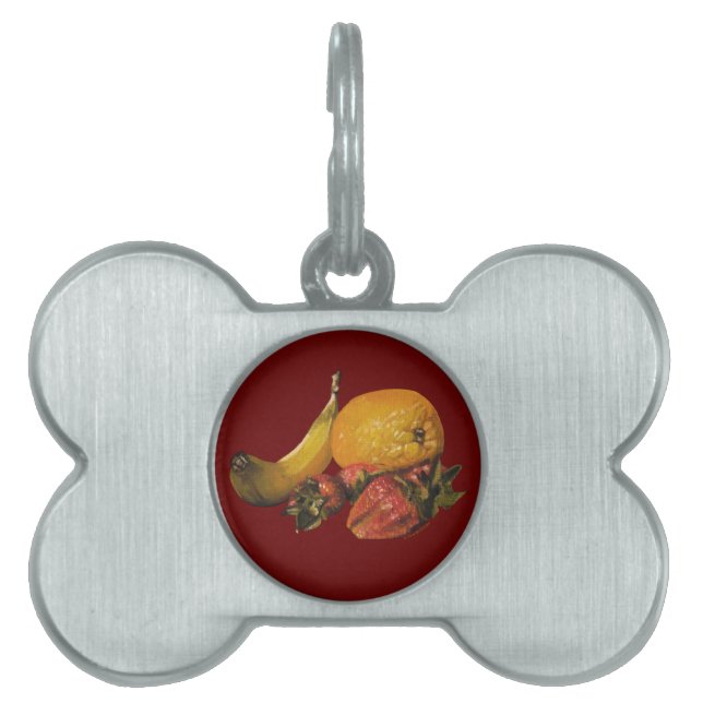 Fruit Pet-labels Huisdieren Naamplaatje (voorkant)