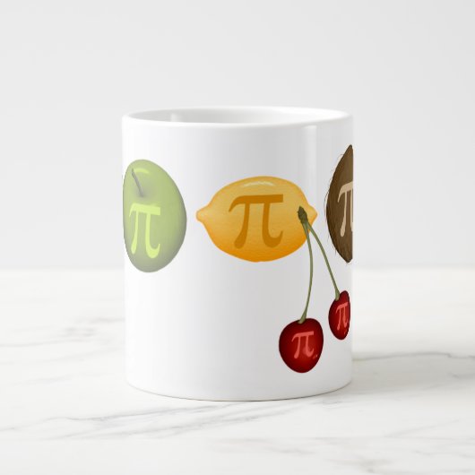 Fruit Pi, Pi op diverse vruchten Grote Koffiekop (Voorkant)